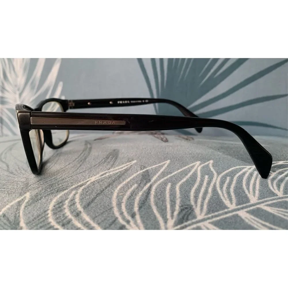 Prada VPR 19P 1AB-1O1 Black Eyeglasses Frames 53-18-140 GLASSES & HARD CASE